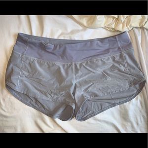 Light purple speed up lululemon shorts